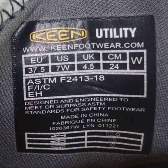 Keen Vista Energy Shift Women 7 Wide Steel Gray Blue Glass Carbon Toe Work Shoes - Picture 10 of 11